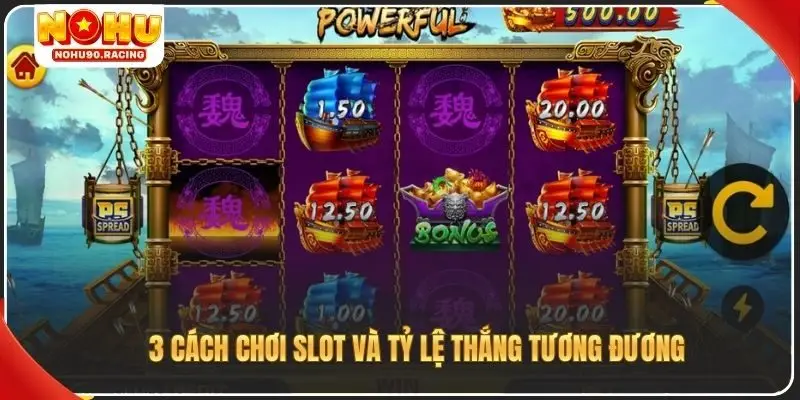 3 cách chơi slot và tỷ lệ thắng tương đương
