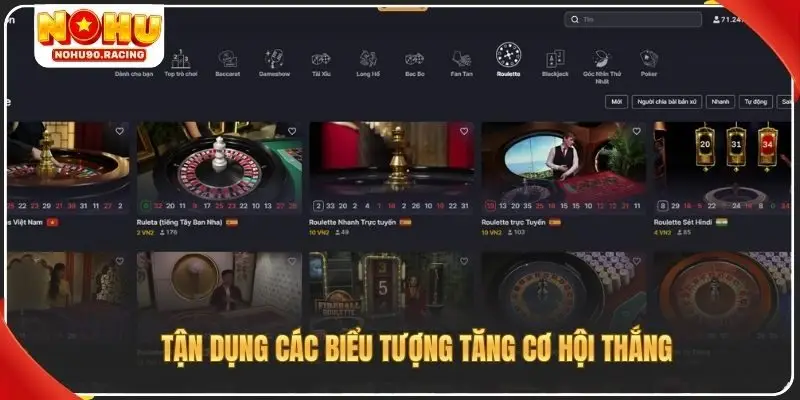 Tận dụng các biểu tượng tăng cơ hội thắng